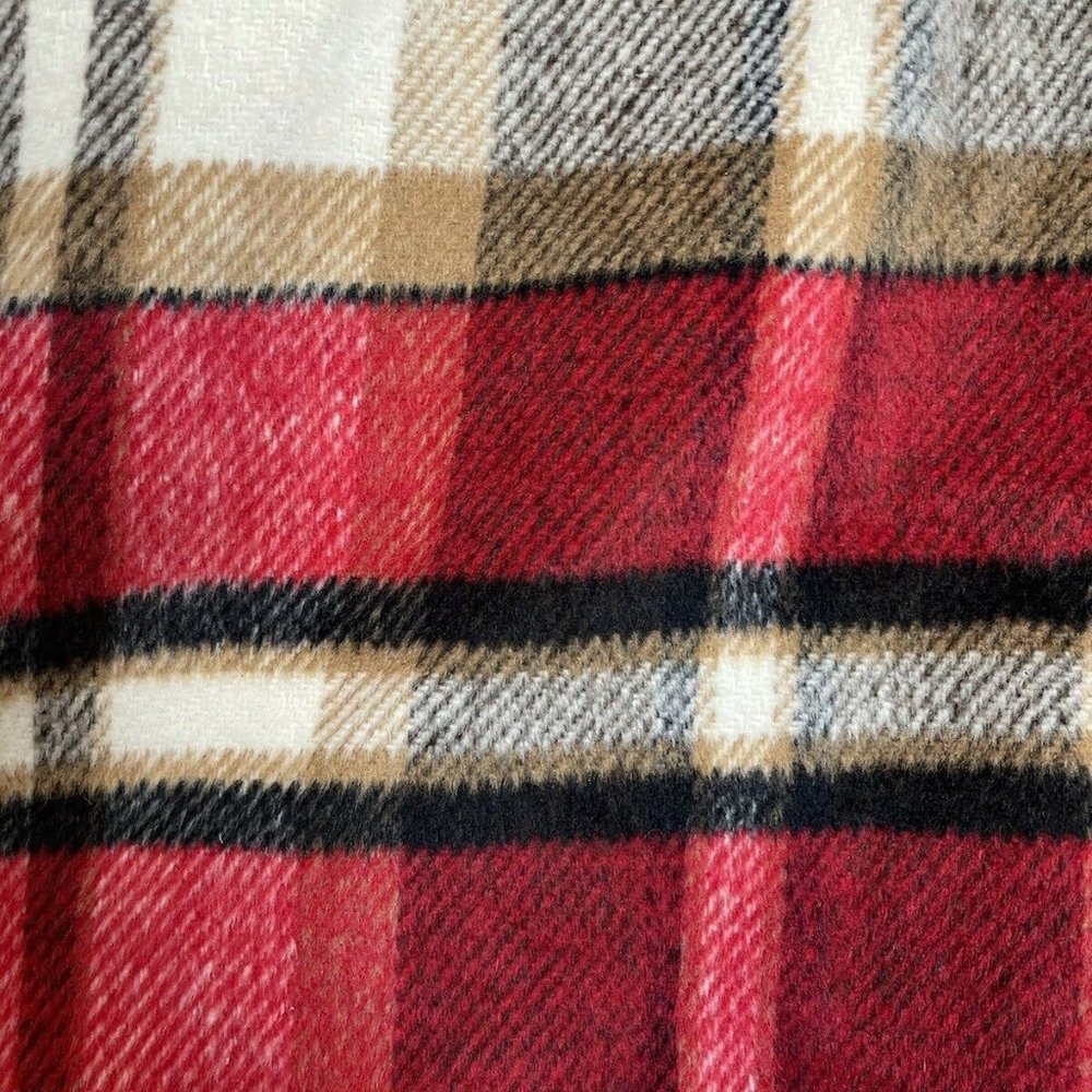 C+D+M Womens Oversized Plaid Button Front Shirt Jacket XL NWT - Picture 4 of 9